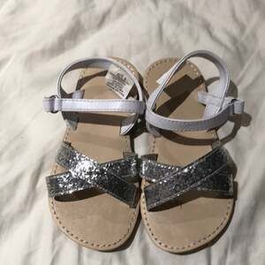 Gymboree White silver sandals 8m worn once